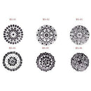6PCS DIY Scrapbook Wood Rubber Stamp Mandala Flower Album Photo Card Stamps