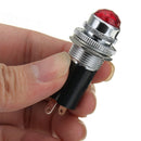 1x 16mm 5/8" 120V AC DC LED Signal Indicator Pilot Light Bulb Hot Rod Red Useful