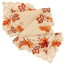 Embroidered Maple Leaves Table Runner Fall Thanksgiving Table Runner Home Decor