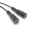 1Pc 3.5mm stereo audio male to 2 female headset mic splitter cable adapter J Gw