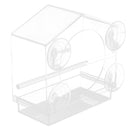 Acrylic Bird Seed Container Feeder For Birds Cage Weatherproof Birding