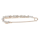 Golden Crystal Rhinestone Bowknot Hat Clothes Scarf Shawl Safety Pin Brooch