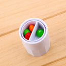 portable organiser 3-in-1 pill cutter medicine splitter hold storage box pill JR