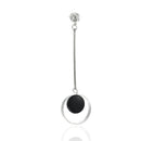 Korean Fashion Geometric Long Asymmetry Earring Rhinestone Circle Ear Stud