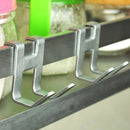 2pcs/pack Over The Glass Hanging Hook Dual Hanger Robe Bathroom Kitchen Towel