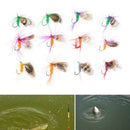 butterfly flies trout freshwater fly fishing, 12pcs, fly trout fishing lures ES