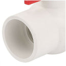 50MM/2 inch Slip Ends Water Control PVC Ball Valve White Red S4G2