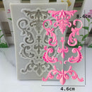 Baroque Style Curlicues Scroll Lace Fondant Silicone Mold for , Cake Border