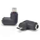 2PCS DC 5.5 x 2.1mm Female To Micro USB 5 Pin Male Right Angle Power Adapter  Z