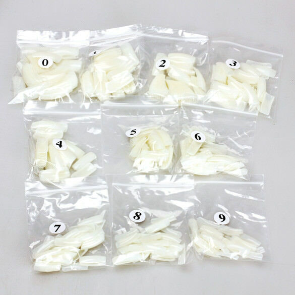 500pcs Nude White False Nail Art Design Tips French Acrylic UV Salon Design