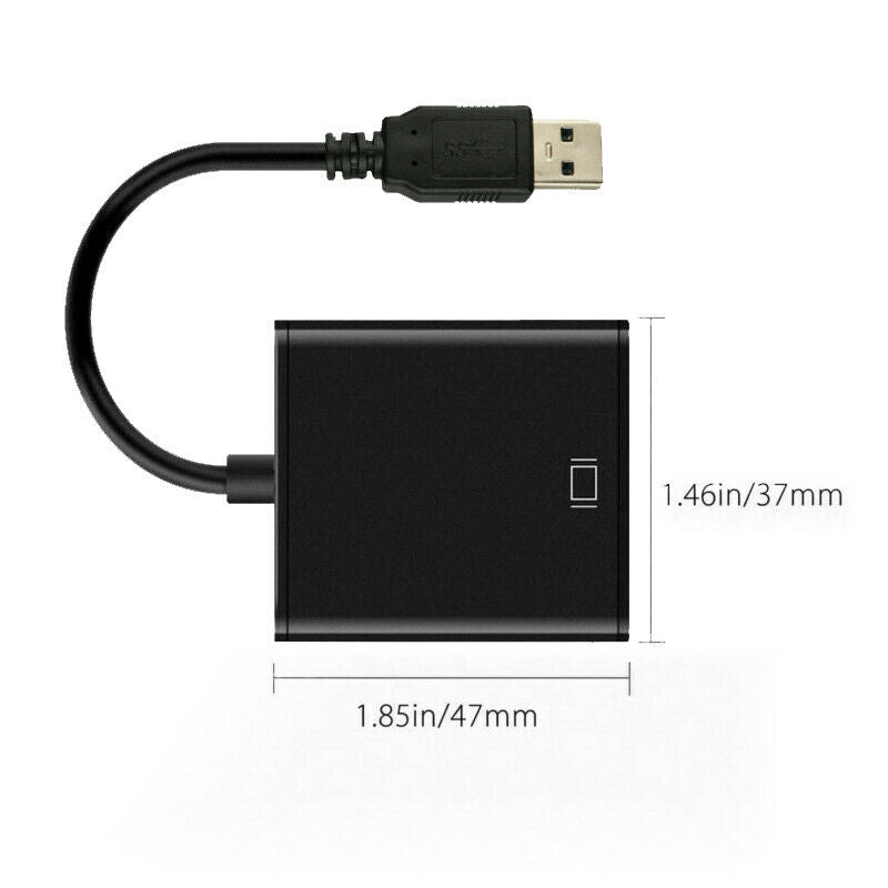 USB 3.0 to HDMI Adapter Full HD Converter Computer Laptop 1080P Video Cable bs