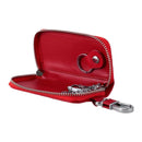 Men Leather Zip Around 6 Hook Key Case Car Key Holder Wallet ï¼ˆ Redï¼‰