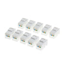 10 pack Cat3 RJ11 RJ12 Keystone Jack Telephone/Phone Line Tool Less Insert 8P4C