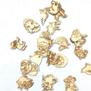 25pcs Wooden Ornament Animal Shape for DIY Scrapbooking Home Decor Craft