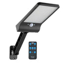 56LED Solar Motion Sensor Wall Light Remote Control Street Lamp (Black) A