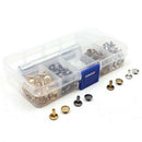 100 Sets Punk Leather Rivets Tubular Studs with Tools for DIY Leather Craft