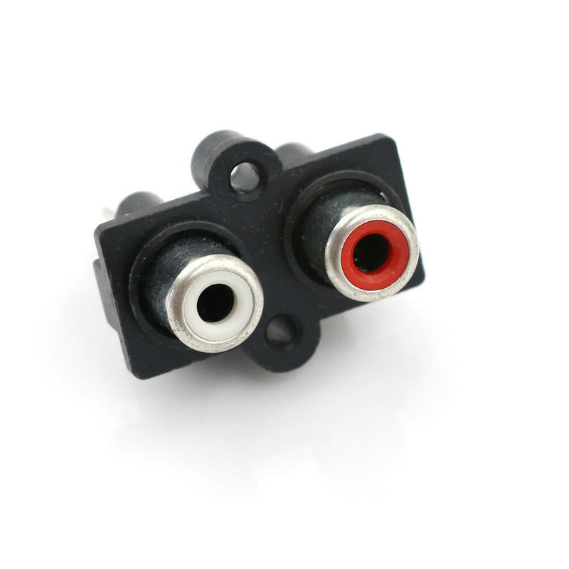 5Pcs 2 RCA Female Outlet AV Concentric Socket Connector  Z