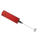 Milk Frother, Electric Handheld Milk Foamer With Double Stainless Steel Whi