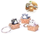 Cartoon Cute Cat Pendant Keychains Metal Key Rings Women Bag Car Key Chain Gi MO