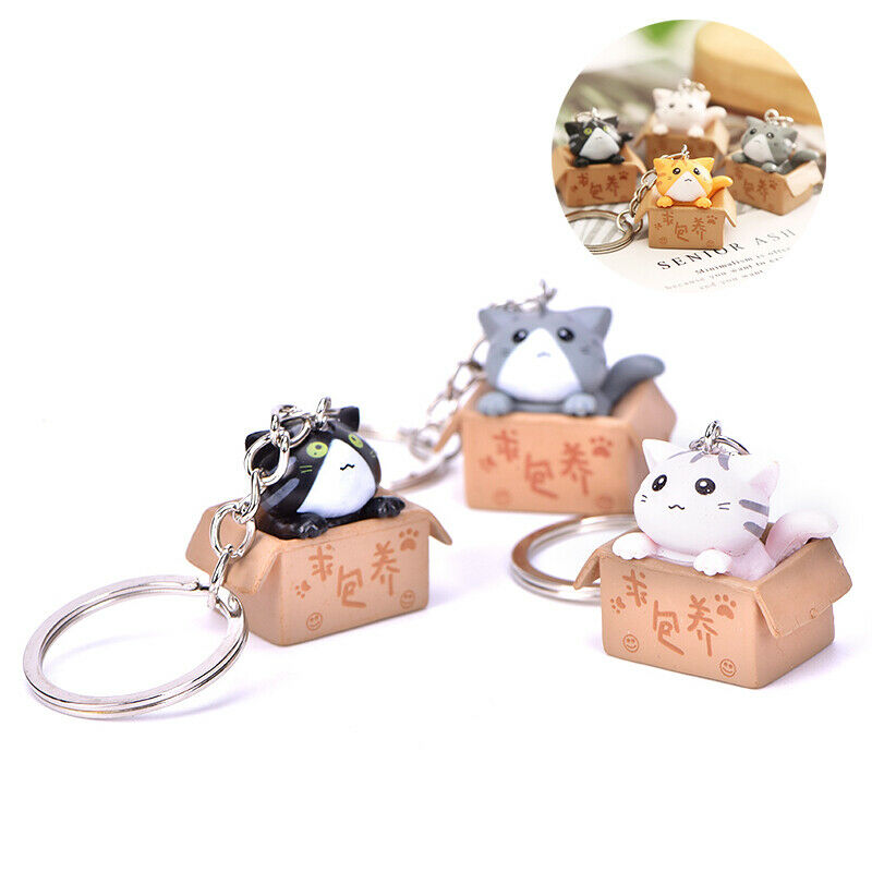 Cartoon Cute Cat Pendant Keychains Metal Key Rings Women Bag Car Key Chain Gi MO