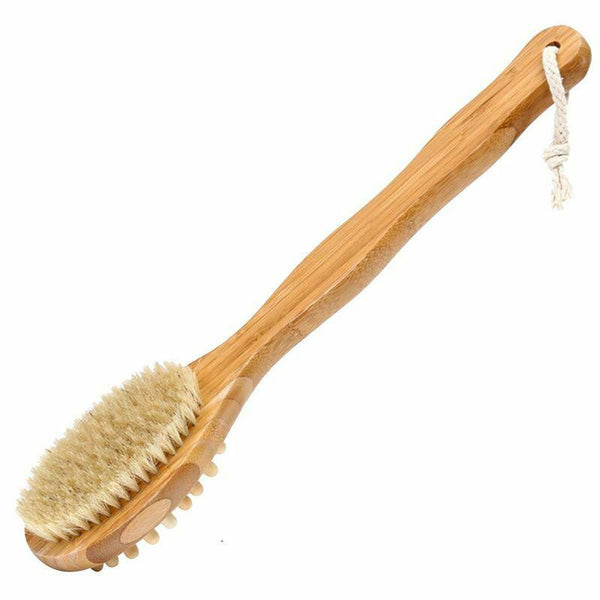 Body Brush, Bath Brush, Health Brush Long Handle Brush for Back, Natural Br P1C9