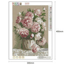 5D DIY Full Drill Diamond Painting Flowers Vase Cross Stitch Embroidery Kit