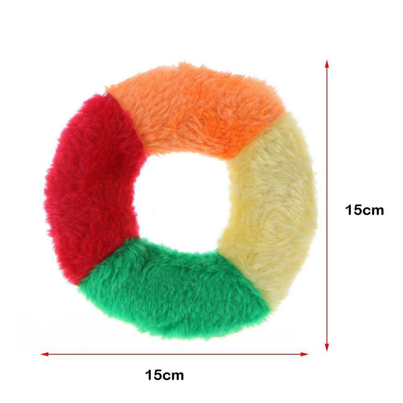 Cute Donuts Puppy Dog Squeaker Squeaky Plush Sound Toys Pet Chew Throw Toys SN9F