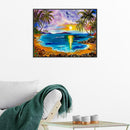5D DIY Full Drill Diamond Painting Sun Lake Cross Stitch Embroidery Kit