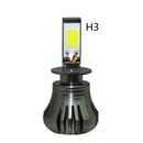 1x H3 Car Led Bulb 3000k 4800lm Dc12v-24v Yellow Fog Light ODS ALD