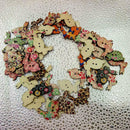 Rabbit Shape 2 Holes Wooden Buttons Pack of 50pcs