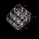 Clear Acrylic 9 Lipstick Holder Display Cosmetic Organizer Makeup Case StorageM&