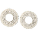 Wall-Mounted Mirror Lace Fringe 2 Sets Of Small Round Decorative Boho Mirro W9T2