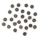 26Pcs/Set Black Enamel Alphabet Letter Charms Pendant DIY Craft Jewelry MakingBX