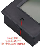 DC 6.5~100V LCD Digital Combo Panel Volt Amp Power Watt Meter Safe Monitor 50A