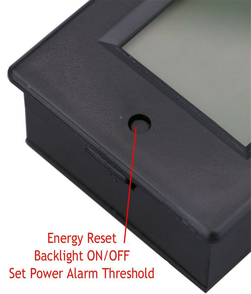 DC 6.5~100V LCD Digital Combo Panel Volt Amp Power Watt Meter Safe Monitor 50A