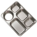 5 Grid Stainless Steel Lunch Box with Spoon Leak-Proof Bento Box Dinnerware