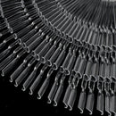 50 Piece Fan-Shaped False Nail Art Polish Gel Display Chart 150 Tips Clear