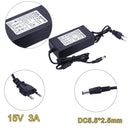 15V 3A Power Supply Adapter Charger AC to DC  Converters 5.5x2.5mm (EU)