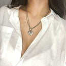 Creative Love splicing Chain Pendant Necklace For LadiesNEW L8E9