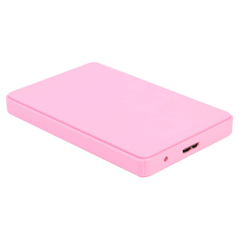 2.5 inch USB 3.0 Hard Disk Enclosure 6Gbps HDD SSD External Case (Pink)