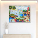 Beach 5D DIY Full Round Diamond Painting Rhinestone Manual Handworks (B204)