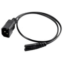 10A IEC 320 C14 to C7 AC Power Extension Cord for PC PDU UPS DJ