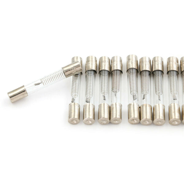 10Pcs 6 x 40mm Axial Glass 800mA 0.8A 5KV Fuse Tubes for Microwave Oven J Gw