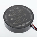 3-in-1 Motorcycle Electronic LED Digital Thermometer Voltmeter Time Temp Gauge