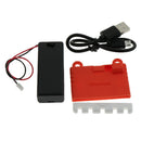 For Micro Bit Kit Silicone Protective Case with Power Supply / Cable Set, Red