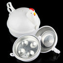 Heat Resistant Chicken Shaped Cooking Kitchen Home Microwave Steamed Eggs Boiler