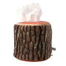 Imitation Tree Bark Tissue Box Napkin Holder Case Paper Cover Home Kitchen