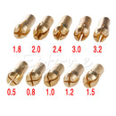 10Pc 4.3mm Shank Brass Drill Chucks Collet Bits 0.5-3.2mm for Rotary Tool
