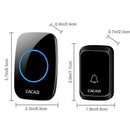 Cacazi Waterproof Wireless Doorbell Dc Battery-Operated 300M Remote Led Fla L2U8