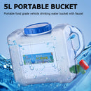 5L Capacity Outdoor Water Bucket Portable Picnic Water Tank Container w/ Faucet